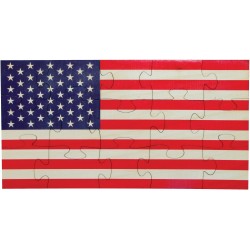 American Flag Shaped Jigsaw Puzzle