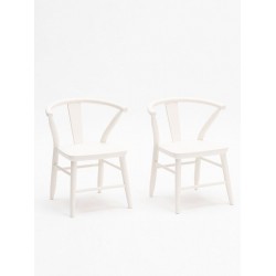 Crescent Chair, Pair - White